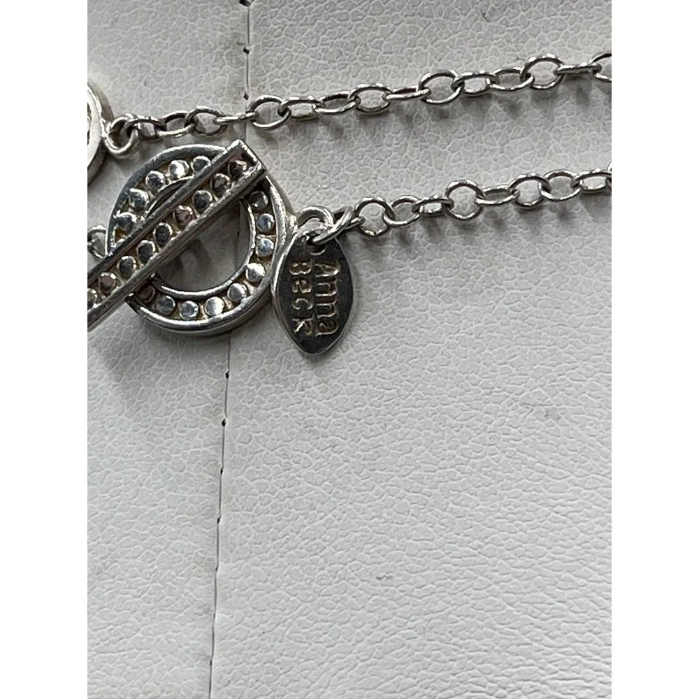Anna Beck Sterling Silver Bali Long Dotted Multi-Disc Station Necklace‎ Toggle